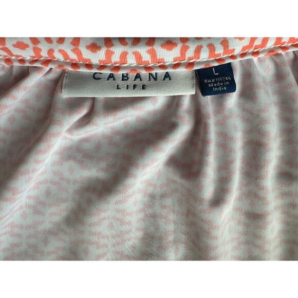 Cabana Life Tunic Dress Womens Size Large New PInk Nylon Blend w/ Tassels New - Picture 7 of 14